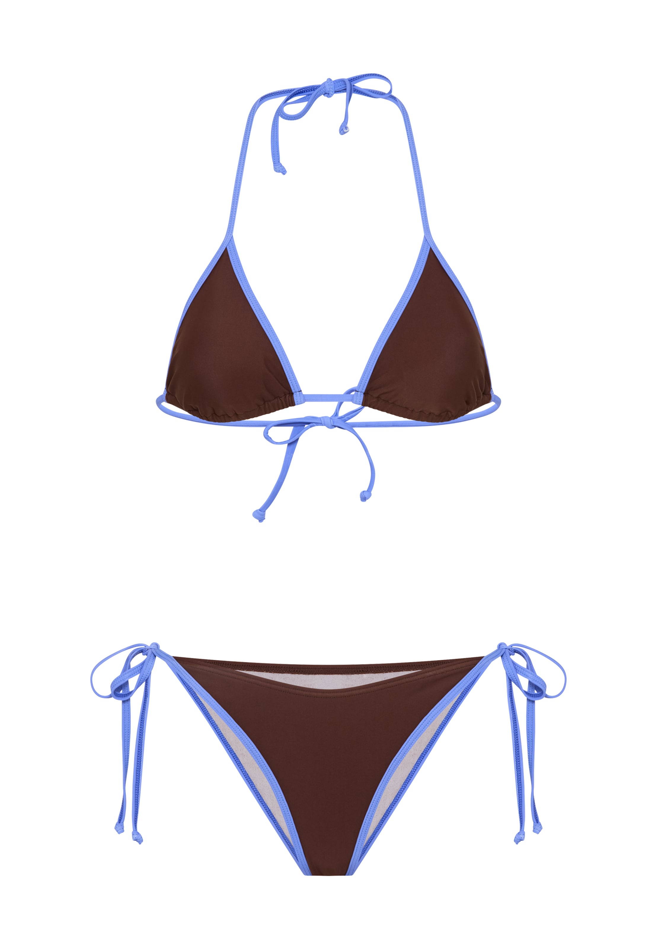 LSCN by LASCANA Triangel Bikini in Braun: Vorderseite