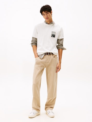 Tommy Jeans Μπλουζάκι σε μπεζ