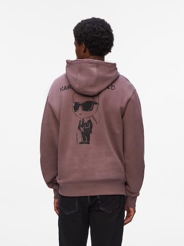 Sweat-shirt 'Ikon' Karl Lagerfeld en violet : devant