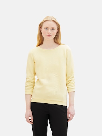 TOM TAILOR DENIM Sweatshirt i gul: framsida