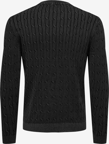 Only & Sons Pullover 'ROBERT' in Schwarz