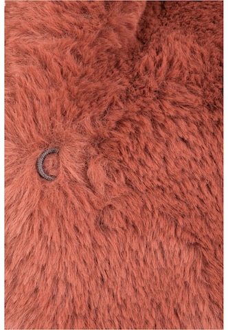 Urban Classics Prechodný kabát ' Ladies Hooded Teddy Coat ' - Ružová