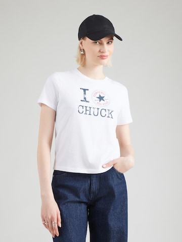 CONVERSEMajica 'I LOVE CHUCK' - bijela boja: prednji dio