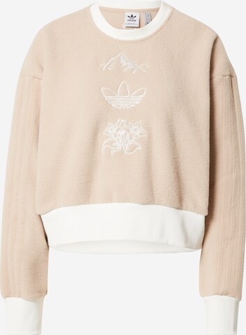 ADIDAS ORIGINALS Sweatshirt 'Graphic Polar Fleece' in Beige: voorkant