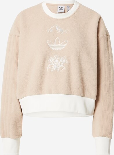 ADIDAS ORIGINALS Sweatshirt 'Graphic Polar Fleece' i beige / vit, Produktvy