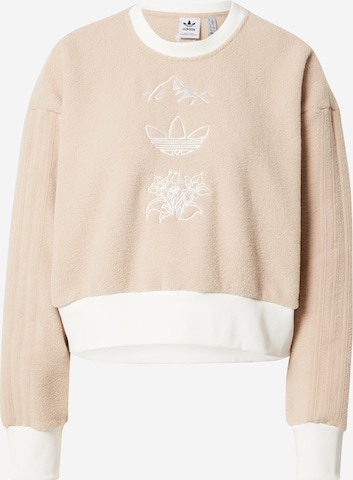 ADIDAS ORIGINALS - Sweatshirt 'Graphic Polar Fleece' em bege: frente