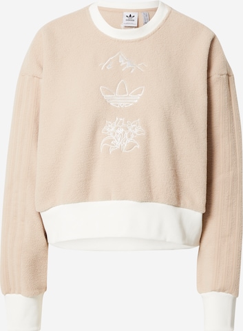 ADIDAS ORIGINALS Sweatshirt 'Graphic Polar Fleece' in Beige: predná strana