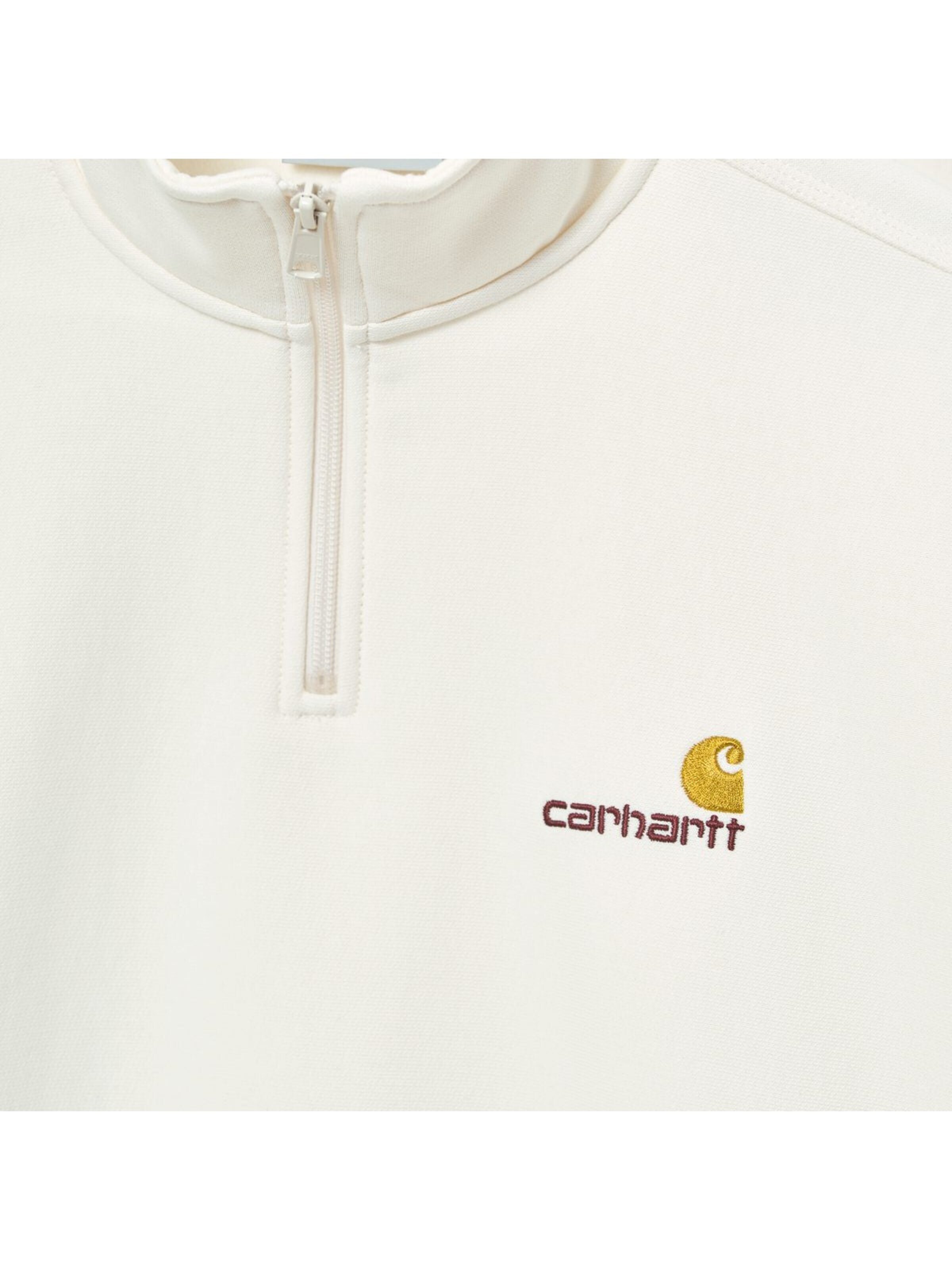 Carhartt WIP Pullover 'Half Zip American Script'‌ in Weiß