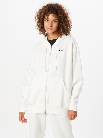Nike Sportswear Sweatjakke 'PHNX FLC' i beige: forside