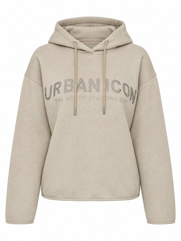 Sweat-shirt 'Kapuzenpullover' Ethiquet en beige : devant