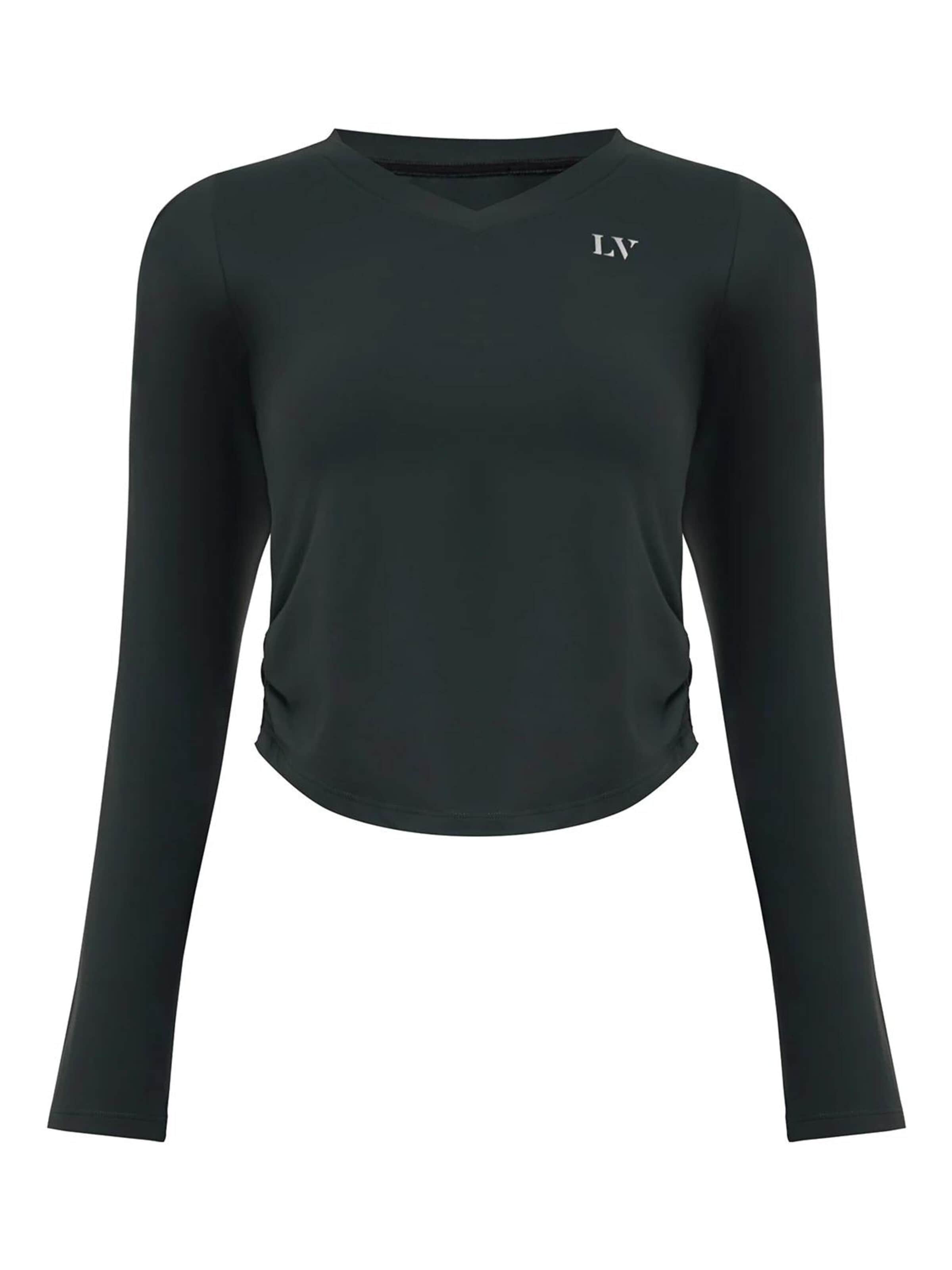 La V Shirt 'Sporttop Fleur' in Grey: front