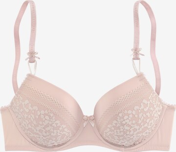 LASCANA Push-up Bra in Pink: front