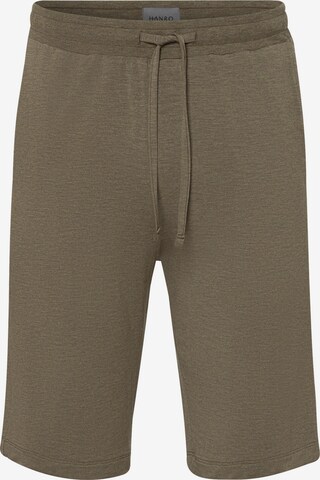 Hanro Pyjamabroek ' Casuals ' in Bruin: voorkant