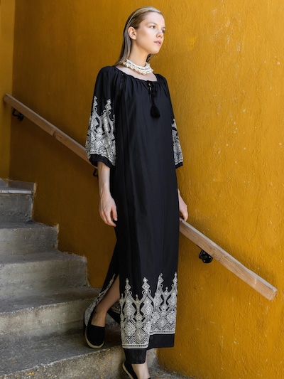 Pink Label Vestido de verão 'BEACHWEAR EMBROIDERY BLACK' em 38 em preto, Vista do artigo