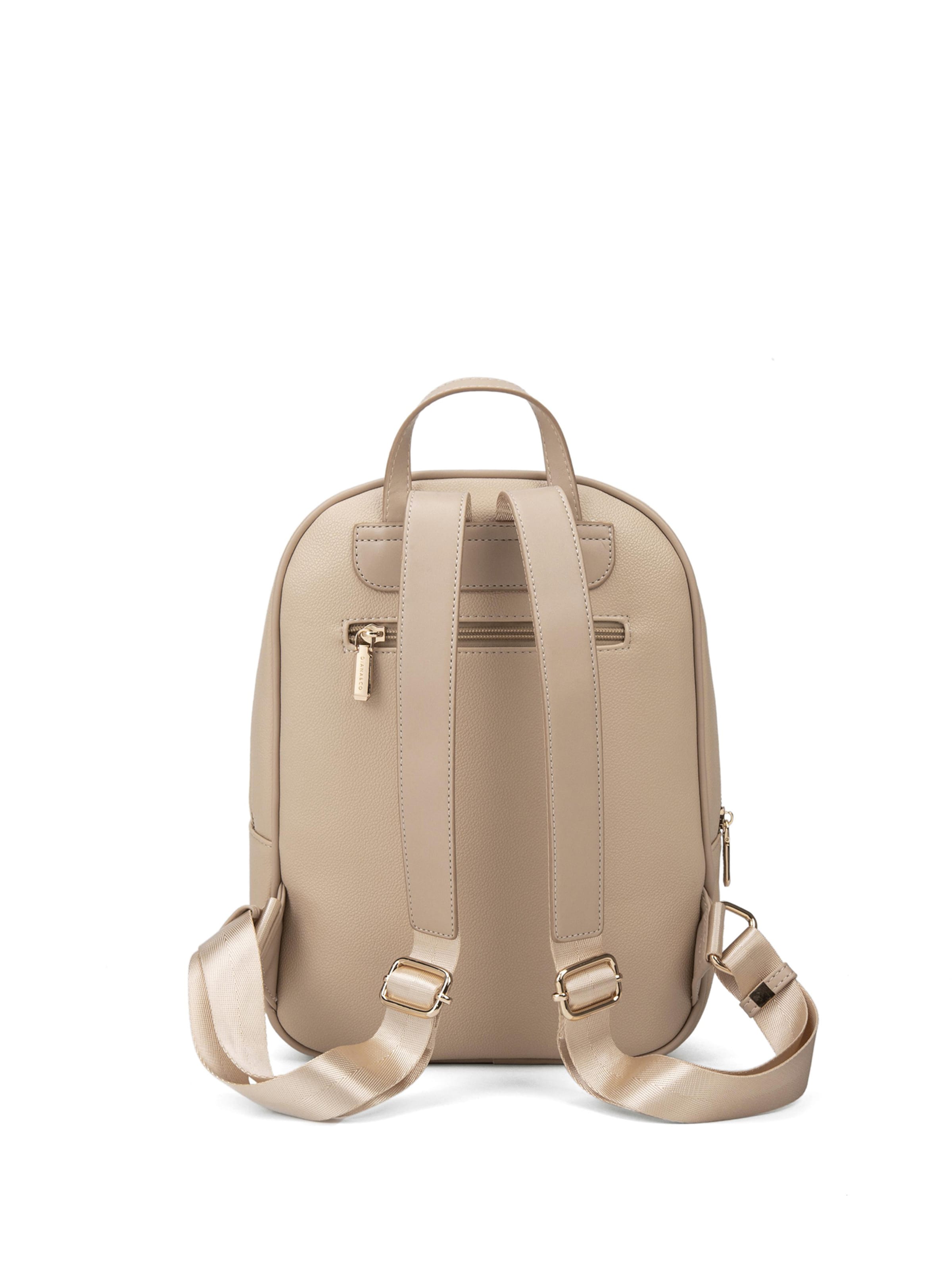 Zaino 'Zaino Donna Vegan Leather con Zip e Tasche - Diana & Co Firenze' di Diana&Co. in beige
