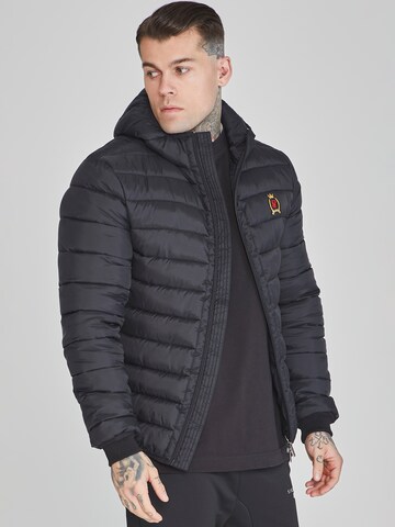SikSilk Between-season jacket in Black: front