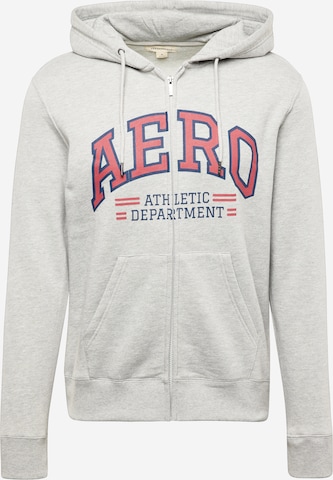 AÉROPOSTALE - Sudadera con cremallera 'ATHLETIC' en gris: frente