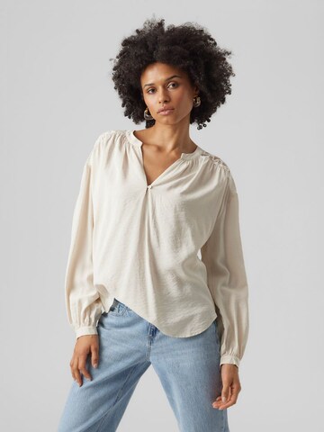 VERO MODA Bluse i beige: forside