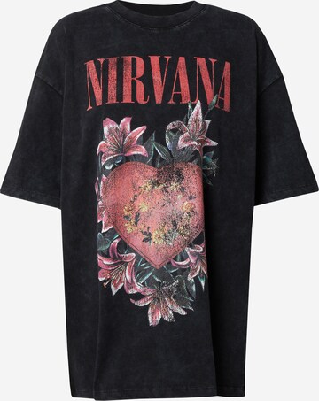 T-shirt 'Nirvana' TOPSHOP en gris : devant