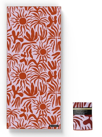 woodsandwaves Beach Towel 'Burning Sun' in Red: front