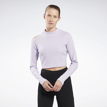 Reebok - Camiseta funcional en lila: frente