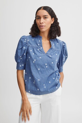 b.young Blouse in Blue: front