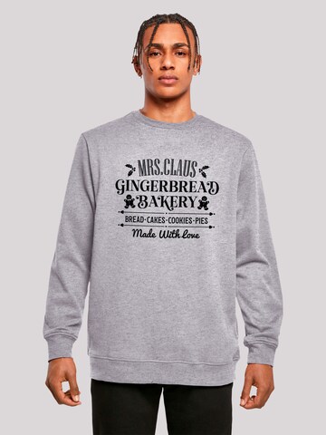 F4NT4STIC Sweatshirt 'Santas Gingerbread Bakery' in Grey: front