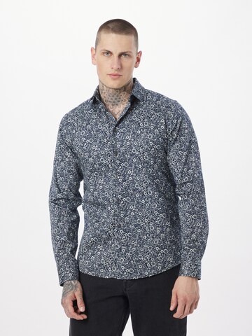 Casual Friday Regular fit Button Up Shirt 'Anton' in Blue: front