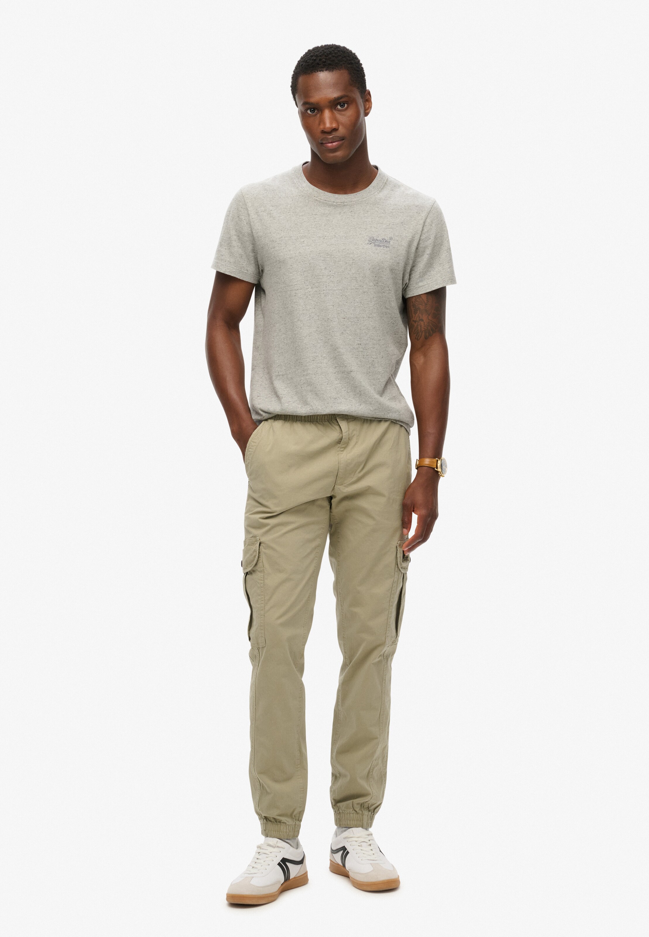 Superdry Tapered Cargo Pants 'Para' in Green
