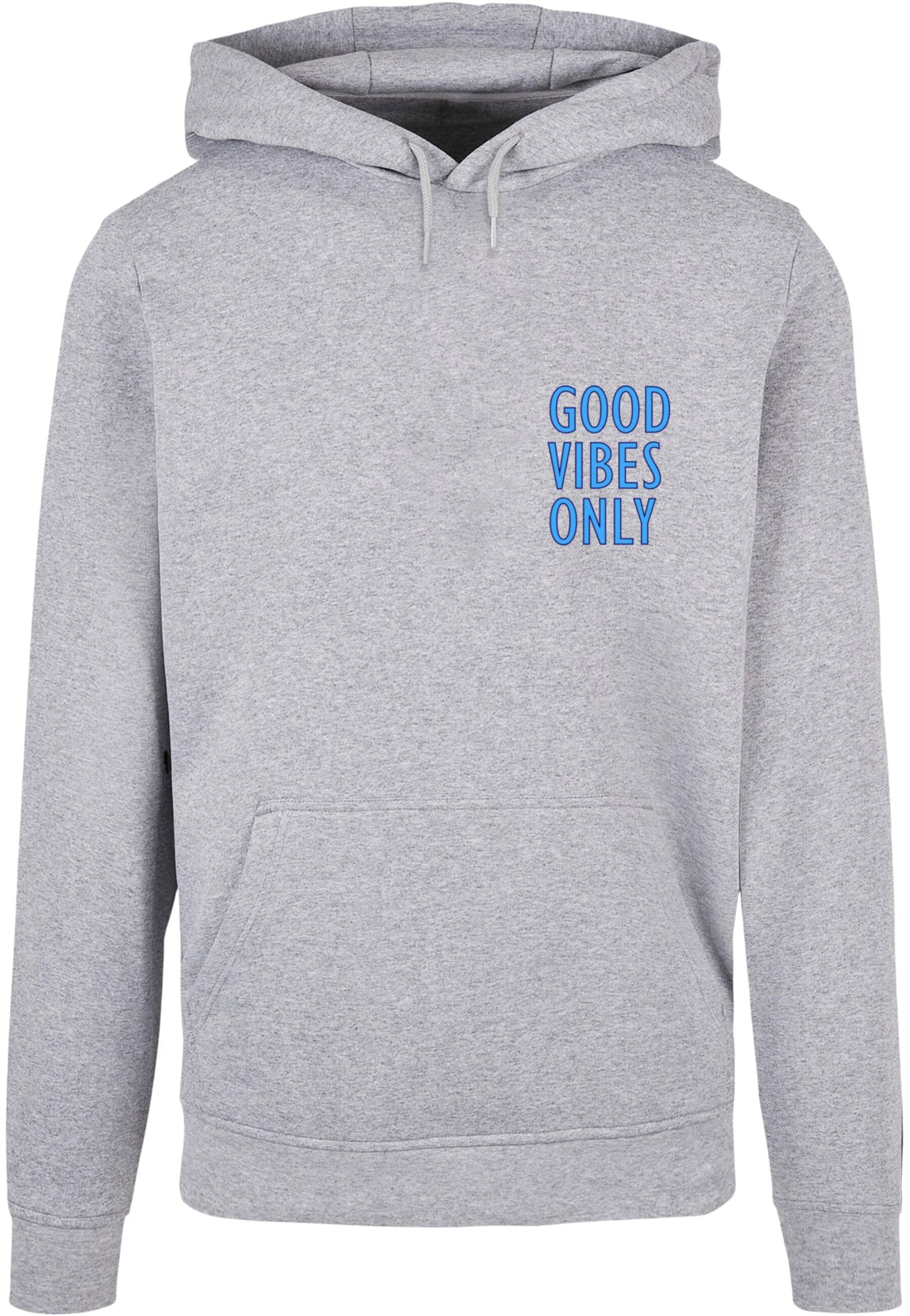 Merchcode Sweatshirt 'Good Vibes Only' in Grau: Vorderseite