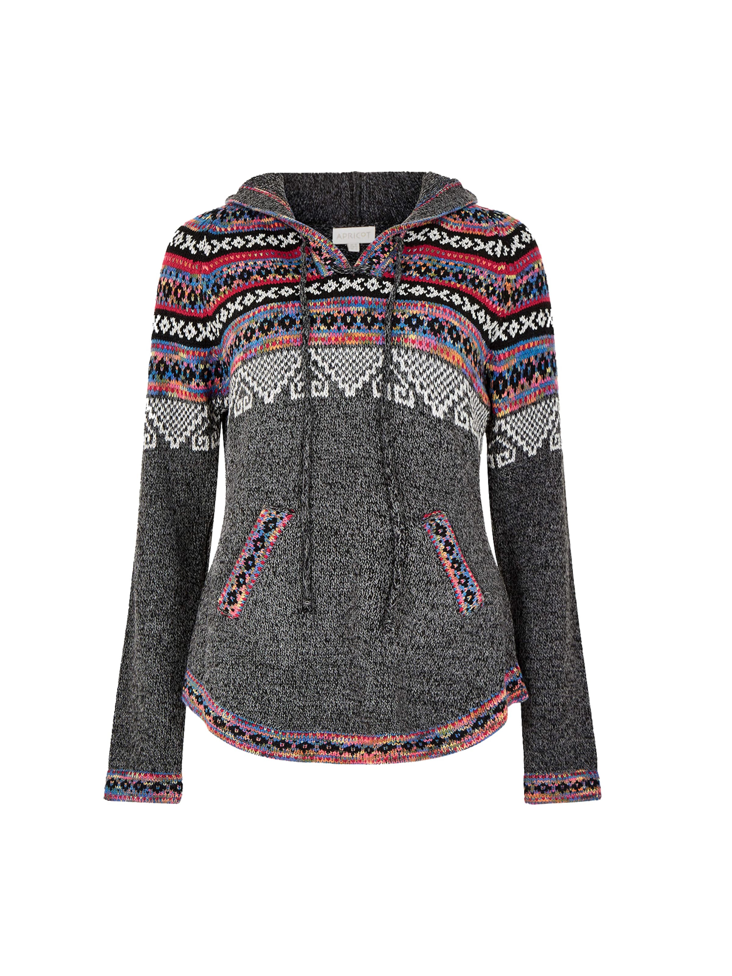 Pullover 'Fairisle' Apricot di colore grigio scuro / colori misti, Visualizzazione prodotti