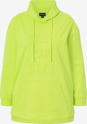 Sweat-shirt Ulla Popken en vert : devant