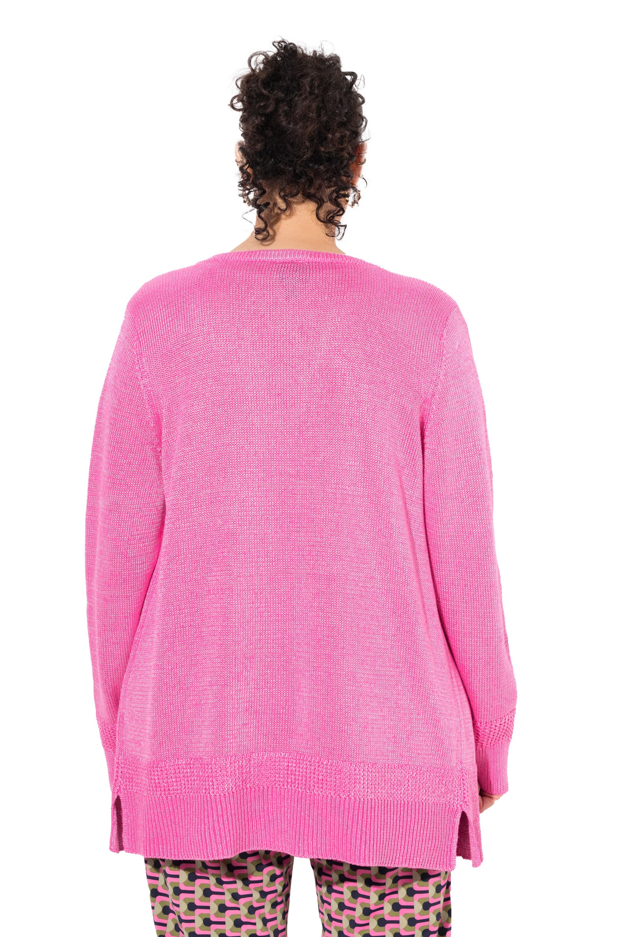 Ulla Popken Knit cardigan in Pink