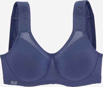 H.I.S Bralette Bra in Blue: front