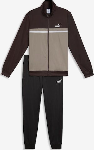 PUMA Trainingspak in Bruin: voorkant