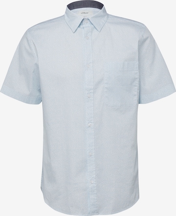 s.Oliver Slim Fit Hemd in Blau: Vorderseite
