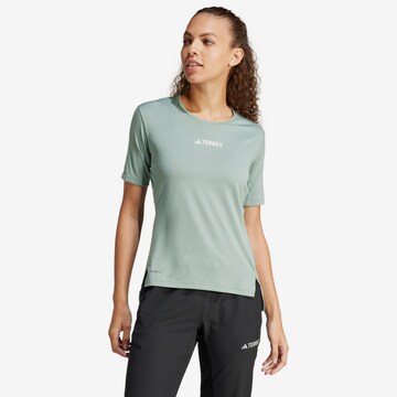 ADIDAS TERREX Performance Shirt 'Multi' in Green: front