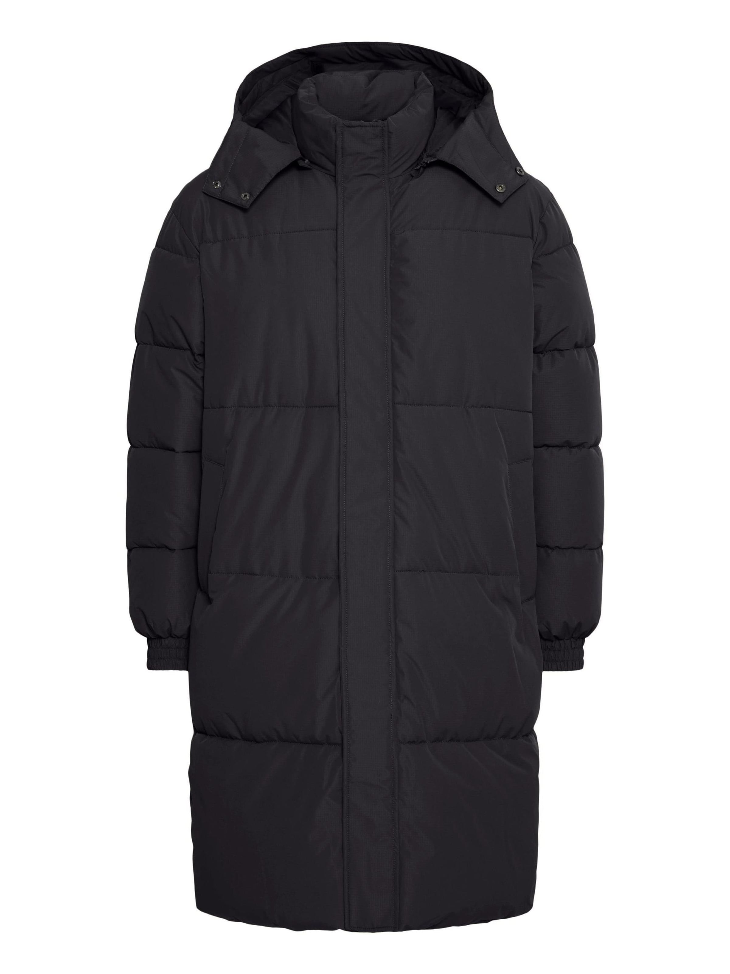 !Solid - Abrigo de invierno ' SDROY  LONG ' en negro: frente