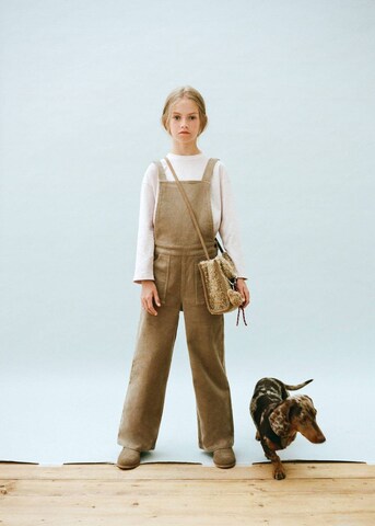 MANGO KIDS Dungarees in Brown: front