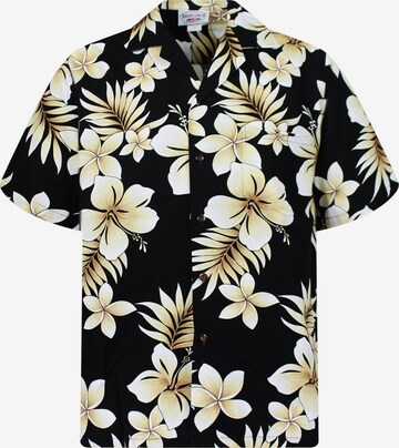 Pacific Legend Regular fit Button Up Shirt 'Goldblume' in Black: front