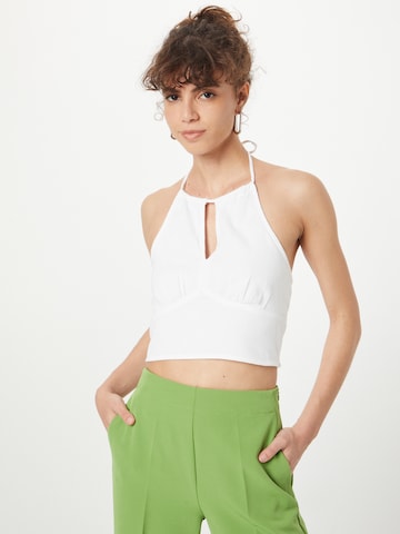 HOLLISTER Top | bela barva: sprednja stran