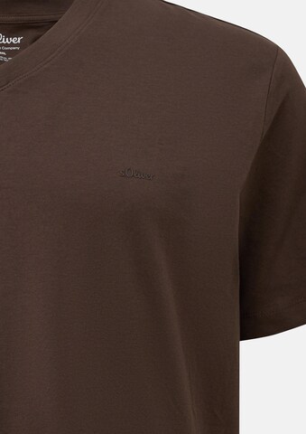T-Shirt s.Oliver Men Big Sizes en marron : devant