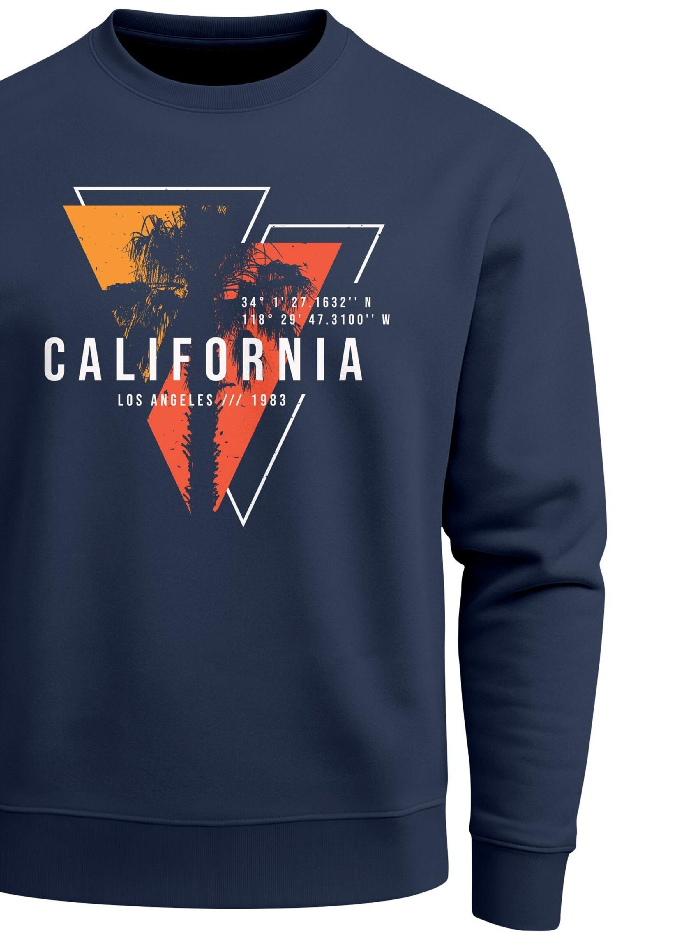 Neverless Sweatshirt 'California geometric' in Blue