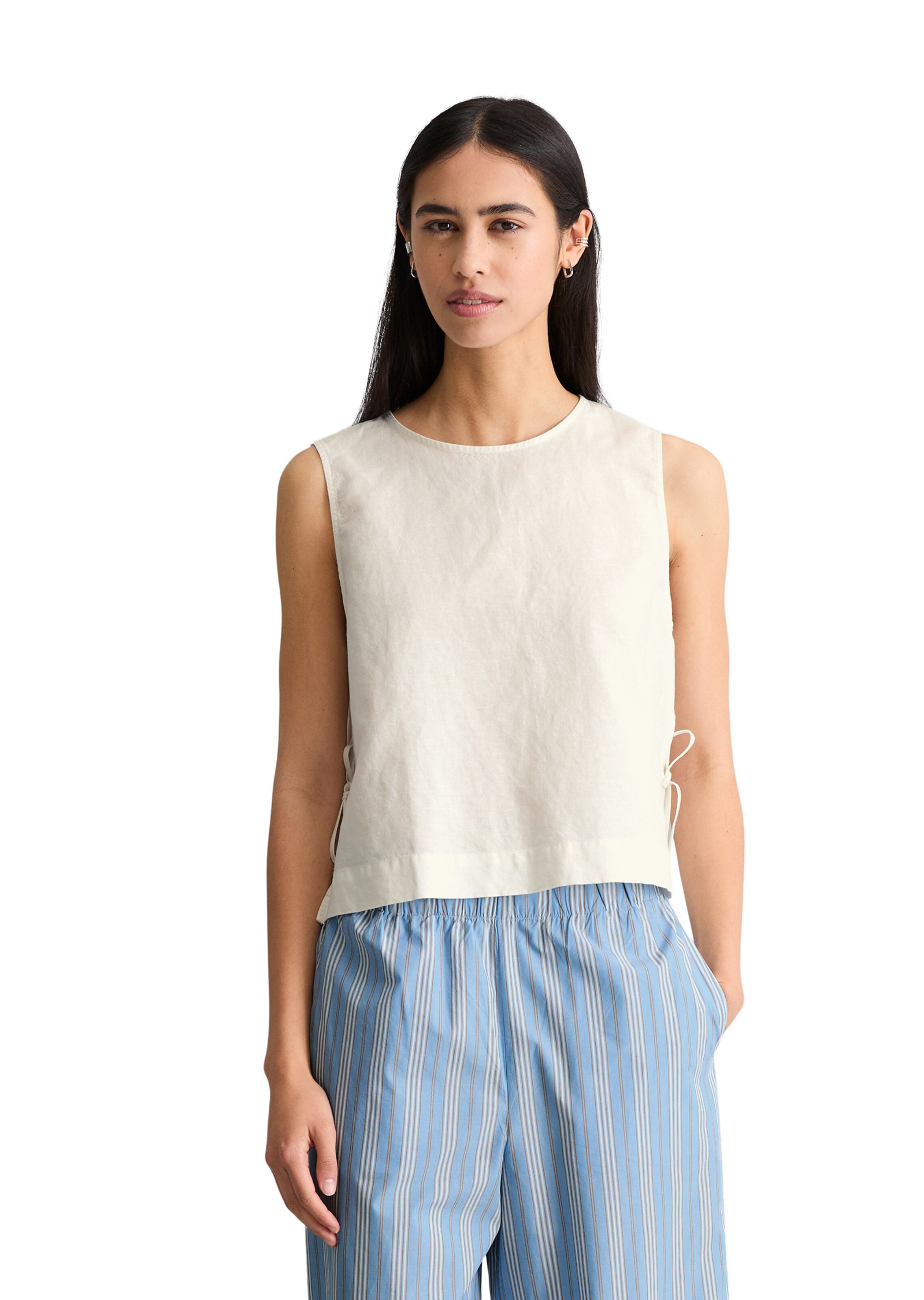 Marc O'Polo DENIM Blouse in Wit: voorkant