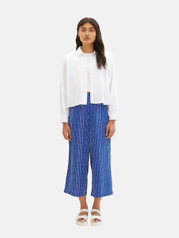 TOM TAILOR DENIM Wide leg Trousers in Blue