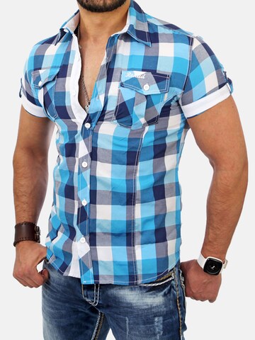 Reslad Slim fit Button Up Shirt 'RS7065' in Blue: front