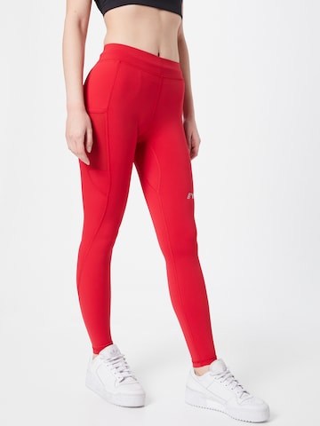 Skinny Pantalon de sport Newline en rouge : devant