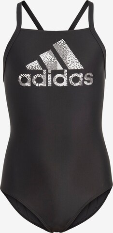 ADIDAS PERFORMANCE Athletic Swimwear in Black: front