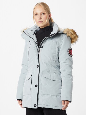 Superdry Winterparka 'Everest' in Grijs: voorkant