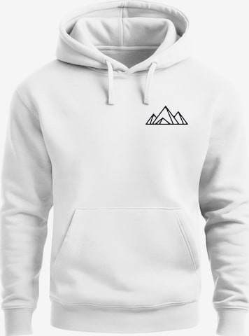 Neverless Sweatshirt 'Berg Polygon' in Weiß: Vorderseite